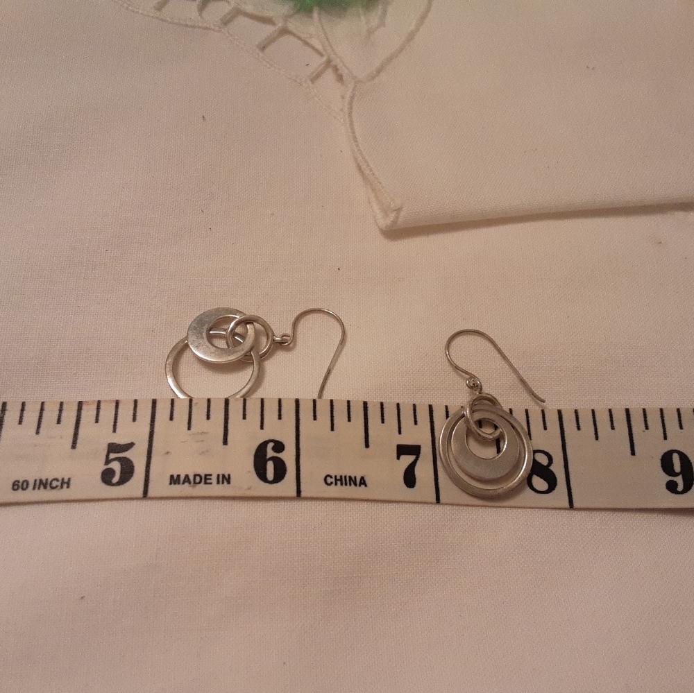 Vintage 925 Solid Sterling Triple Ring French Wir… - image 6